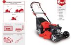 Tondeuse à gazon thermique essence 150 cm3 coupe 46 cm bac 55 L mulching éjection latérale