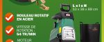 Broyeur de végétaux électrique 2800 W 44 mm 2 sacs 60 L inversion rotor 240 V