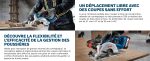 Scie circulaire sans fil 18 V lame 140 mm avec batteries et chargeur
