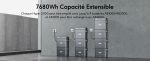 Batterie solaire 1920 Wh extensible à 7680 Wh IP65 auto-chauffante