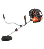 Débroussailleuse thermique 52 cm3 3 CV largeur de coupe 32 cm tête double fil lame 3 dents réservoir 1,2 L