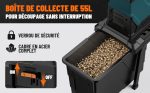 Broyeur de végétaux électrique 2800 W 45 mm 55 L