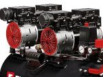 Compresseur à air 50 L 8 bars 1500 W sans huile avec réducteur de pression