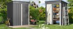 Abri de jardin métal 155 x 87 x 180 cm porte verrouillable