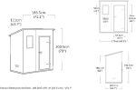 Abri de jardin monopente 1,8 m² polypropylène anti-UV plancher fenêtre charge toiture 75 kg/m²