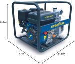 Pompe à eau thermique 212 cm³ 32 000 l/h raccords 50 mm