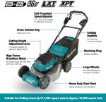 Tondeuse à batterie Makita 36V 53 cm auto-tractée sans batterie