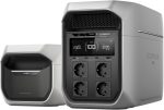 Station électrique Portable EF EcoFlow Delta 3 Max Plus 2048 Wh, capacité jusqu'à 10 kWh, LiFePO4, Sortie CA 3000 W, Charge 0 à 80% en 47 Min, ASI 10 ms, générateur Solaire pour Maison, Camping, RV