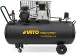 Compresseur d’air 200 L 3000 W 10 bars à courroie sur roues