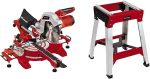 Scie à onglet radiale 2100 W lame 254 mm coupe 305 x 85 mm avec piètement