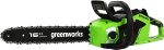 Tronçonneuse à batterie 40 cm 40 V moteur sans balais vitesse chaîne 20 m/s anti-rebond 2 batteries 2Ah chargeur – 40cm, sans batterie