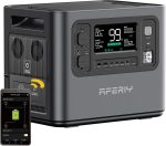 AFERIY Generateur Electrique Portable 2400W, Battetie Nomade 2048Wh, Station Electrique Portable Charge Rapide en 1.5H, 220-240V, UPS, Générateur Solaire pour Camping-car/Maison/Bureau, Garantie 7 Ans