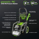 Nettoyeur haute pression électrique 2700 PSI 2,3 GPM tuyau 7,62 m