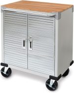 Établi mobile 4 tiroirs avec plateau bois