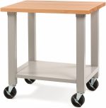 Établi mobile 4 tiroirs avec plateau bois