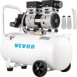 Compresseur d’air sans huile 80 L 2200 W 220 V 8 bar 2 manomètres débit 495 L/min sur roues – 50 L