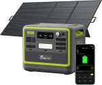 FOSSiBOT F2400 Generateur Electrique Portable, 2048Wh Batterie LiFePO4 Station électrique, 3 Sorties CA 2400W 4800W Pic 230V Groupe Electrogene Solaire pour Camping, Voyage Maison/Bureau