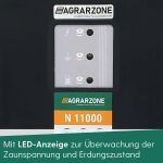 Électrificateur de clôture 230 V 10 200 V énergie 11 J affichage LED technologie impulsion longueur clôture jusqu’à 80 km