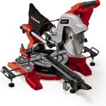 Scie à onglet radiale 2100 W lame 254 mm coupe 305 x 85 mm avec piètement