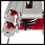 Scie circulaire sur table 2000 W lame 250 mm glissière de découpe table extensible et piètement repliable