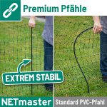 Filet pour volailles non électrifiable 50 m hauteur 112 cm 16 piquets vert