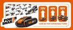 Tronçonneuse sans fil 40 V guide 40 cm vitesse 18 m/s sans batterie ni chargeur