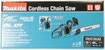 Tronçonneuse sans fil 36 V 2 x 18 V guide 35 cm vitesse chaîne 20 m/s tension sans outil