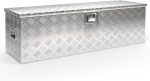 Caisse à outils aluminium 76 x 32 x 24,5 cm 59 L hydrofuge fermeture à charnière centrale