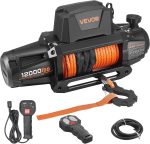 Treuil électrique 12 V 5400 kg corde synthétique 28 m – 12000LBS, Corde Synthétique