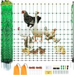 Filet de clôture électrique 1,21 x 30,48 m avec chargeur solaire – 122cmx30m