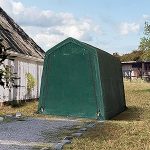 Tente garage 2,4×3,6 m bâche PE 450 N armature acier étanche protection UV vert