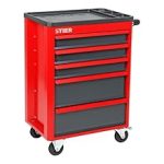 Servante d’atelier vide 5 tiroirs 185 kg avec couvercle en plastique