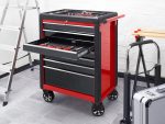 Servante d’atelier 7 tiroirs charge 150 kg 69,6 x 47,2 x 97,6 cm verrouillage central roues avec freins
