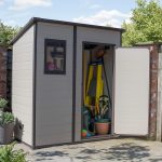 Abri de jardin monopente 1,8 m² polypropylène anti-UV plancher fenêtre charge toiture 75 kg/m²