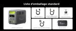 Station électrique portable 1024 Wh 1200 W batterie LiFePO4 7 sorties