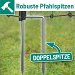 Filet pour volailles non électrifiable 50 m hauteur 112 cm 16 piquets vert