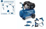 Compresseur bicylindre 50 L 10 bars 2200 W avec accessoires pneumatiques