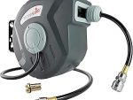 Enrouleur de tuyau à air comprimé 10 m + 1 m 8×12 mm 1/4 BSPT pression max 24 bar