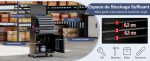 Servante d’atelier métal 5 tiroirs 2 étagères verrouillable