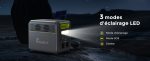 Station électrique portable 1024 Wh 1200 W batterie LiFePO4 7 sorties