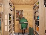 Abri de jardin en bois avec range bûches 206 x 272 x 218 cm