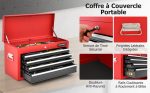 Servante d’atelier 6 tiroirs avec coffre amovible et armoire de rangement