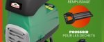 Broyeur de végétaux électrique 2800 W 44 mm 2 sacs 60 L inversion rotor 240 V