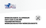Caisse à outils aluminium 76 x 32 x 24,5 cm 59 L hydrofuge fermeture à charnière centrale