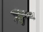 Abri de jardin métal 155 x 87 x 180 cm porte verrouillable