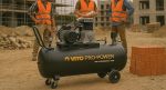 Compresseur d’air 200 L 3000 W 10 bars à courroie sur roues