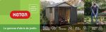 Abri de jardin monopente 1,8 m² polypropylène anti-UV plancher ventilation étagère