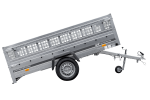 Remorque basculante UNITRAILER Garden Trailer 264 KIPP 2641 x 1256 mm PTAC 750 kg