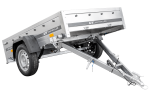 Remorque sur ressorts UNITRAILER Garden 201/R KIPP 200×125 châssis H-0 bâche bleue 750 kg