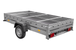 Remorque à un essieu sur ressorts UNITRAILER Garden 265/R KIPP 264×150 châssis H-0 bâche bleue